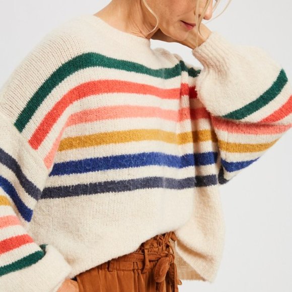 Wishlist Rainbow Stripe Sweater M/L - Picture 2 of 12